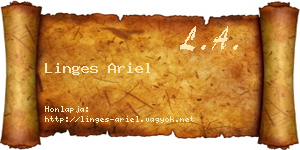 Linges Ariel névjegykártya